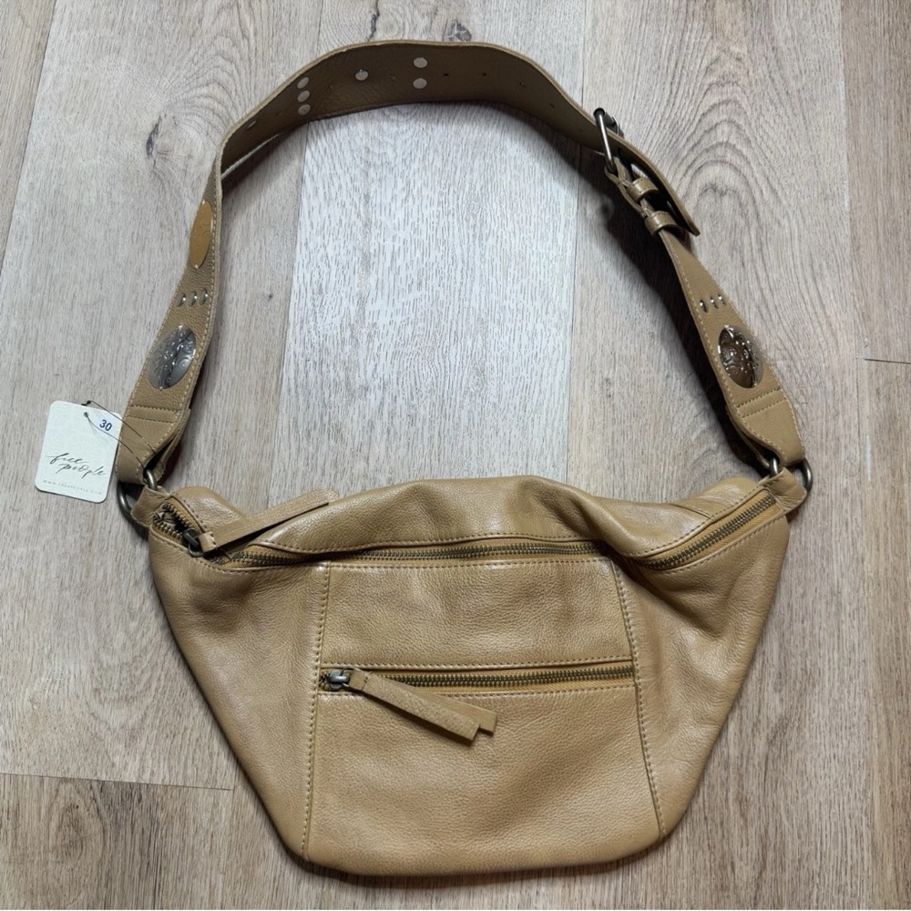 Free people wilder sling bumbag crossbody Tan Leather Women's Bag